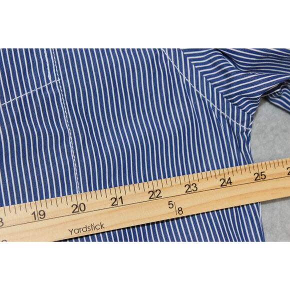 Vintage TommyHilfiger 80's 2-Ply Cotton Striped LS Button Down Shirt Size XL - Picture 5 of 8